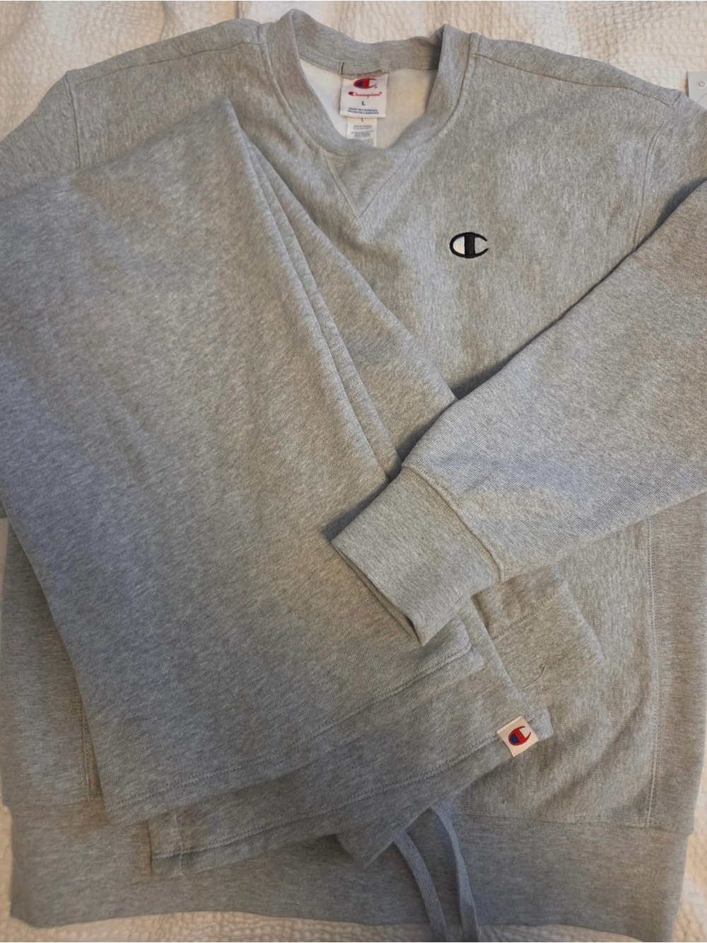 Champion gray sweat set